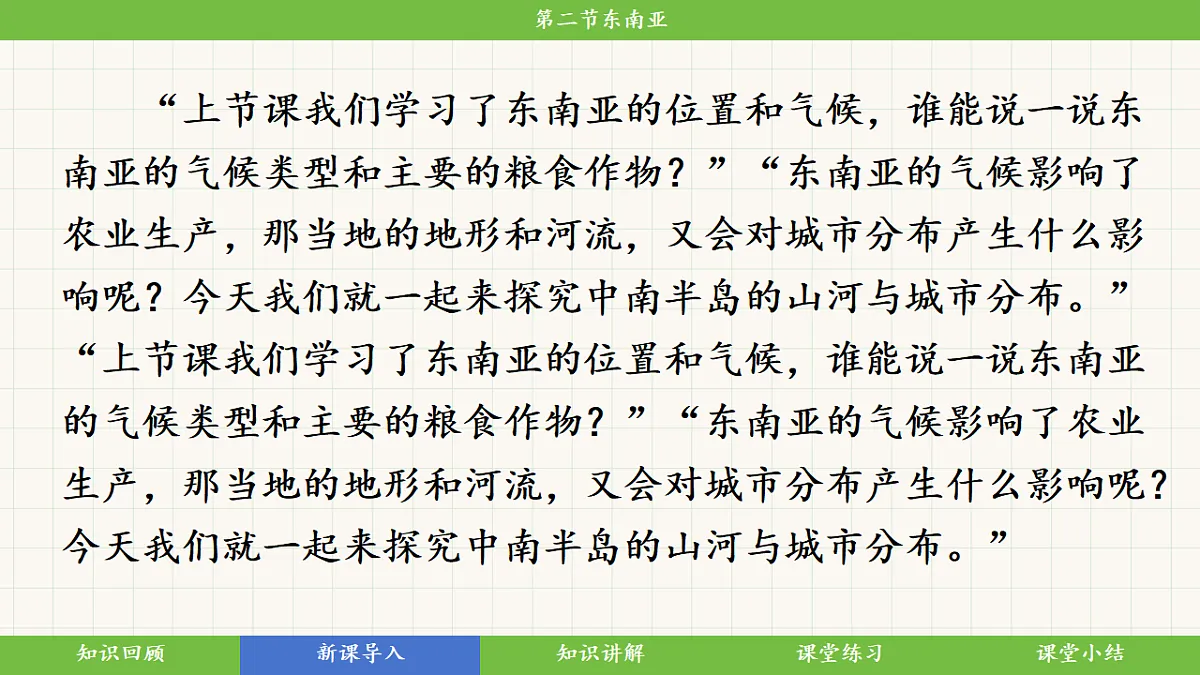 8.2《东南亚》第二课时山河相间与城市分布、华人华侨文化教学课件第2页