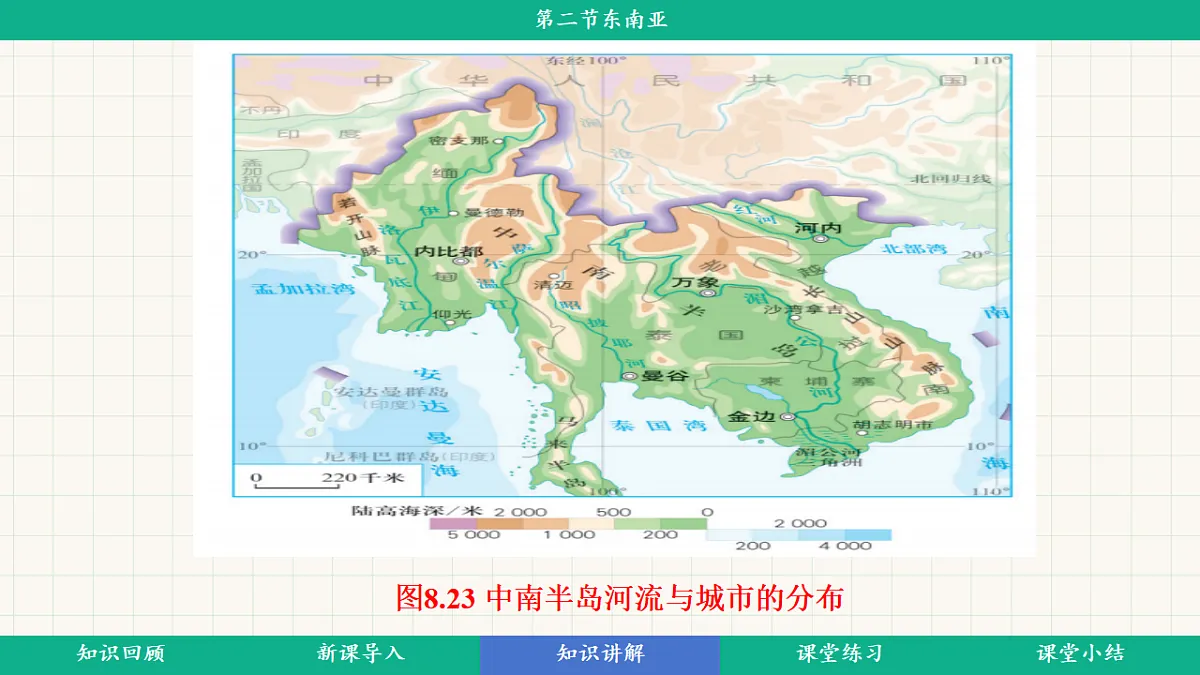 8.2《东南亚》第二课时山河相间与城市分布、华人华侨文化教学课件第5页