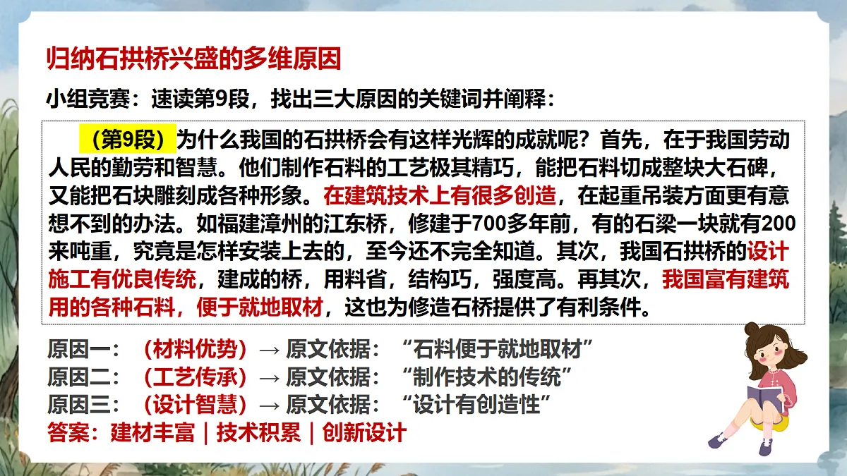 人教部编版语文八上 第19课《中国石拱桥》第二课时 课件第5页