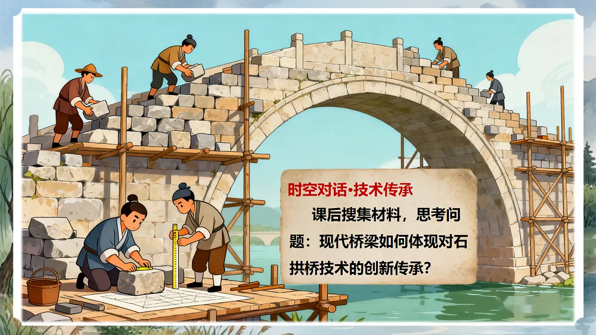 人教部编版语文八上 第19课《中国石拱桥》第二课时 课件第6页