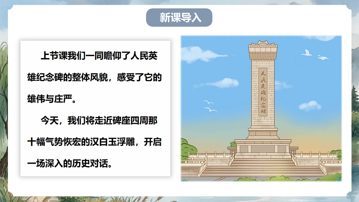 人教部编版语文八上 第21课《人民英雄永垂不朽》第二课时 课件第3页