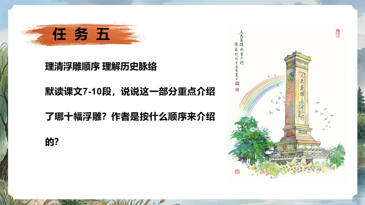 人教部编版语文八上 第21课《人民英雄永垂不朽》第二课时 课件第5页