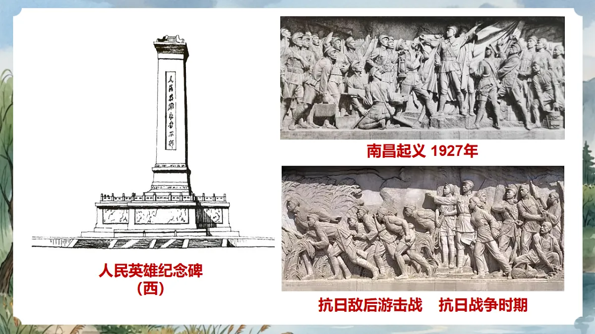 人教部编版语文八上 第21课《人民英雄永垂不朽》第二课时 课件第8页