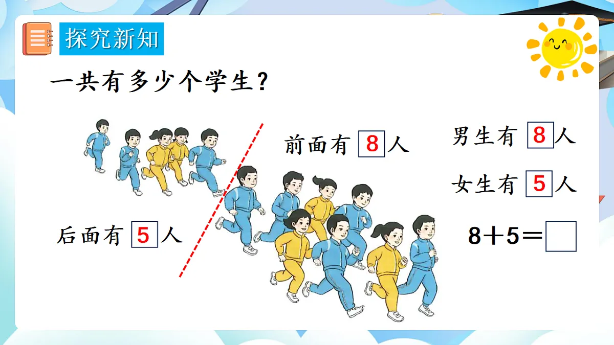 人教版小学数学一年级上册 第3课时《8、7、6加几(1)》课件第5页