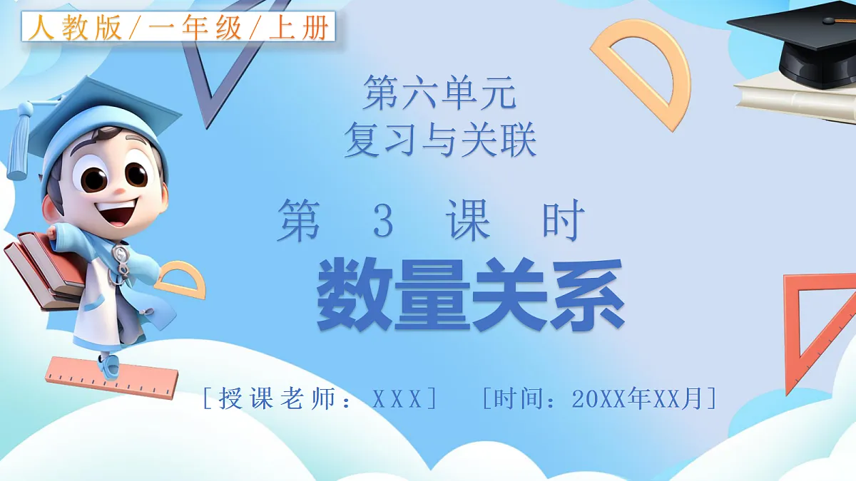 人教版小学数学一年级上册 第3课时《数量关系》课件第1页