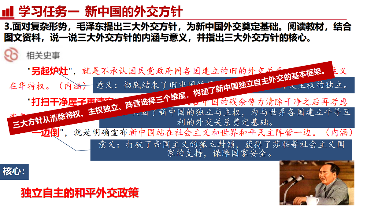 第4课 独立自主的和平外交【史料教与学】第8页