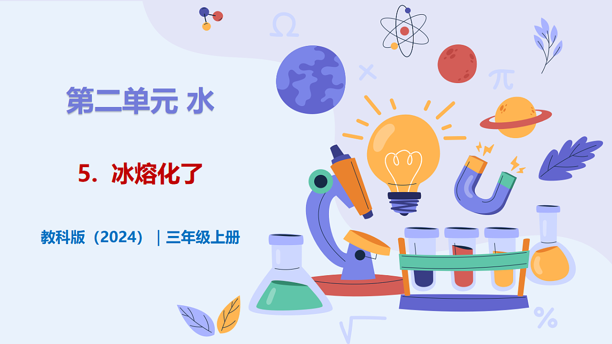 2.5 《冰熔化了》 - 小学科学三级上册 同步教学课件(教科版2024)第1页