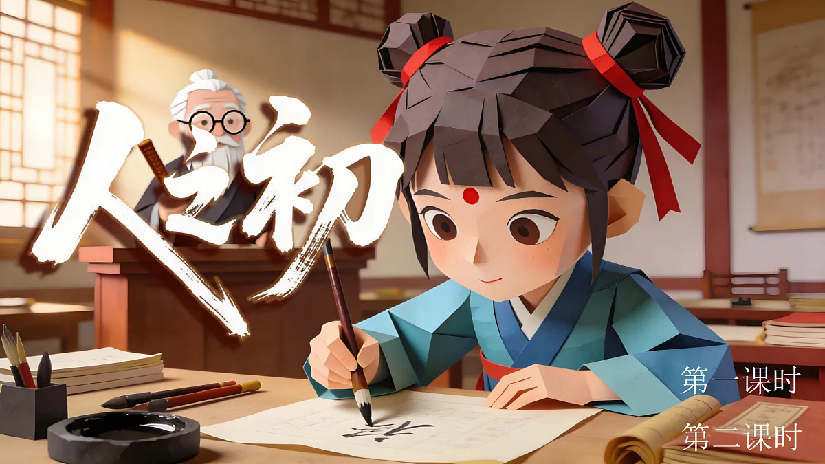 一下 第五单元 《人之初》第1页