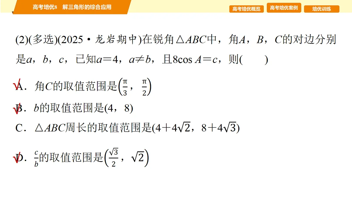 第四章 高考培优8 解三角形的综合应用第7页