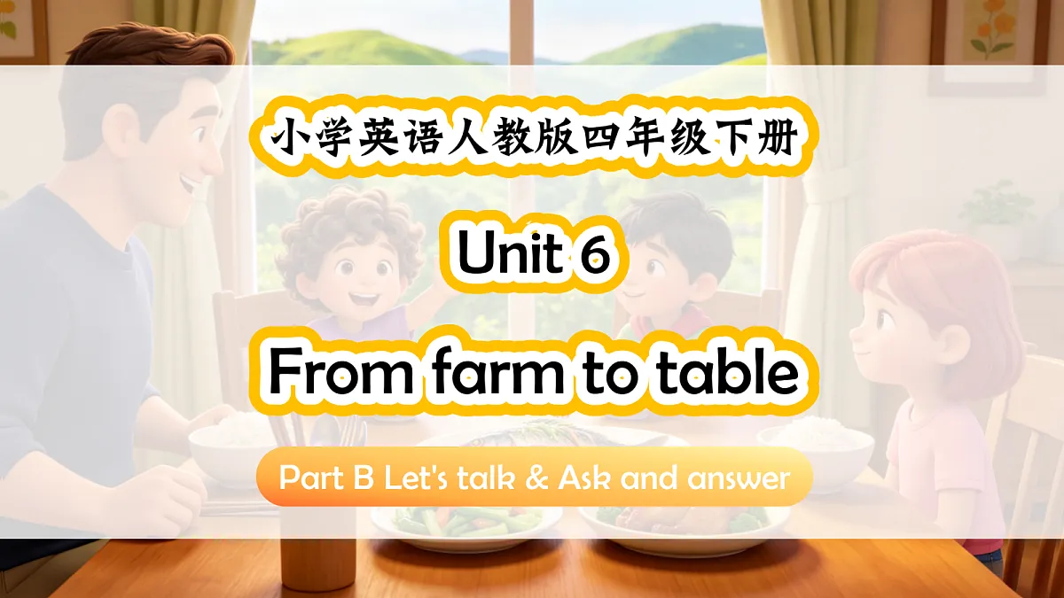 人教PEP四下Unit 6 课时 4 Part B Let's talk & Ask and answer第1页