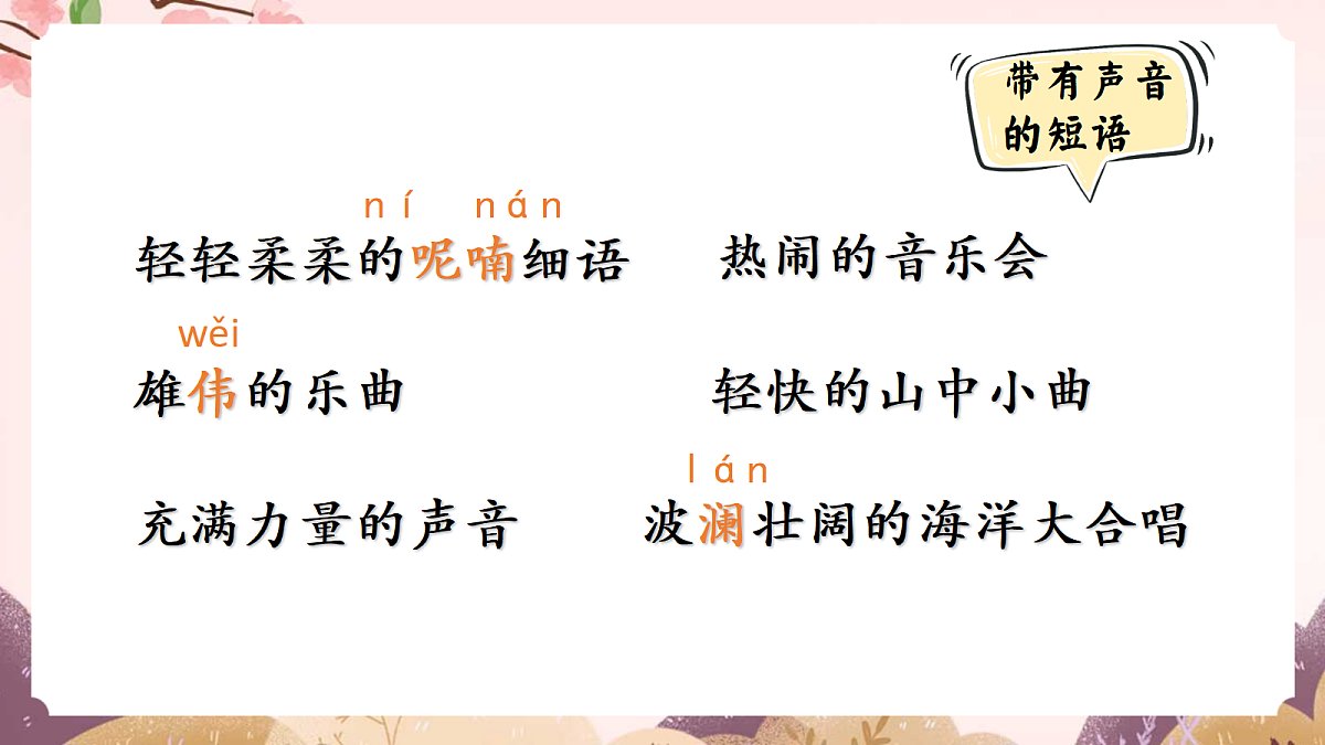 人教部编版语文三上第21课《 大自然的声音》教学课件第7页