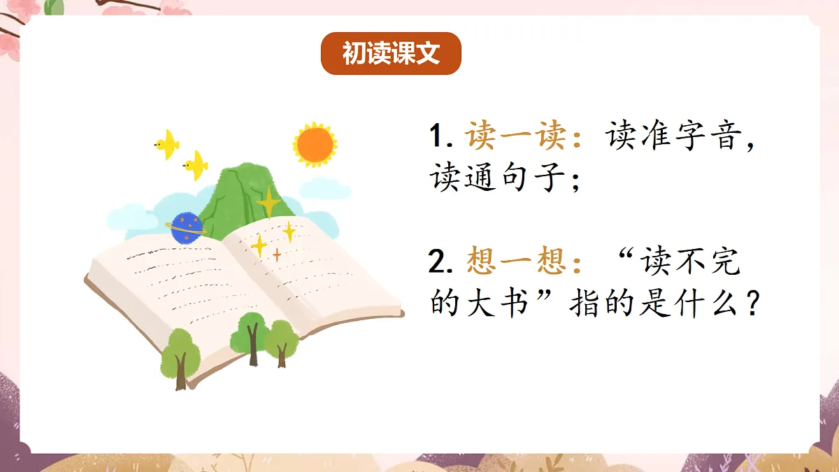 人教部编版语文三上第22课《 读不完的大书》教学课件第3页