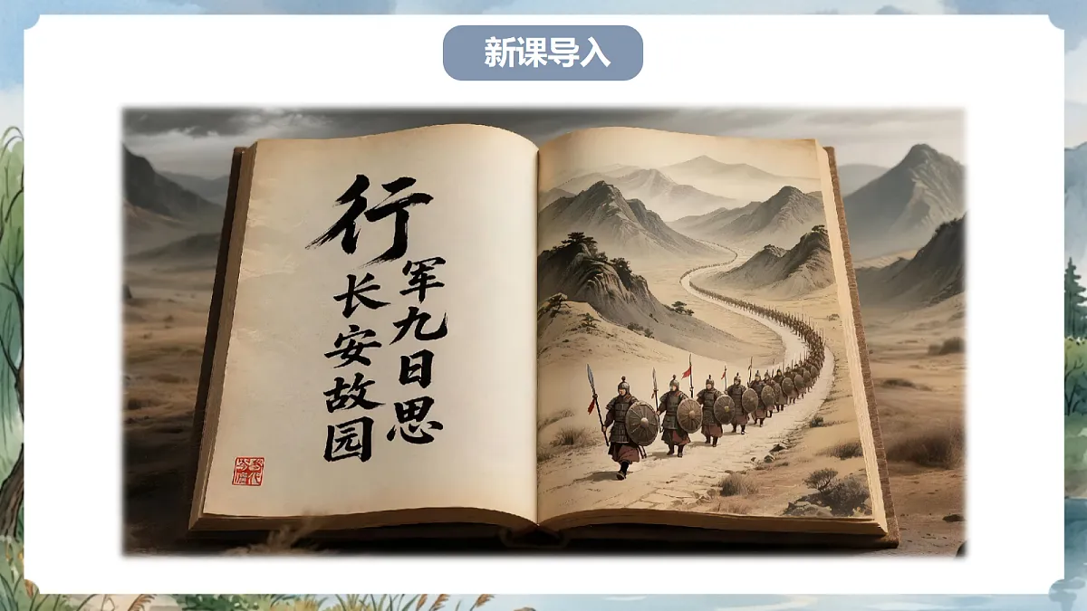 人教部编版语文七上 第三单元 课外古诗词诵读《行军九日思长安故园》课件第2页