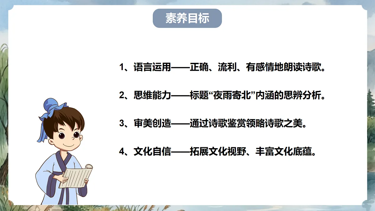 人教部编版语文七上 第六单元 课外古诗词《夜雨寄北》课件第3页