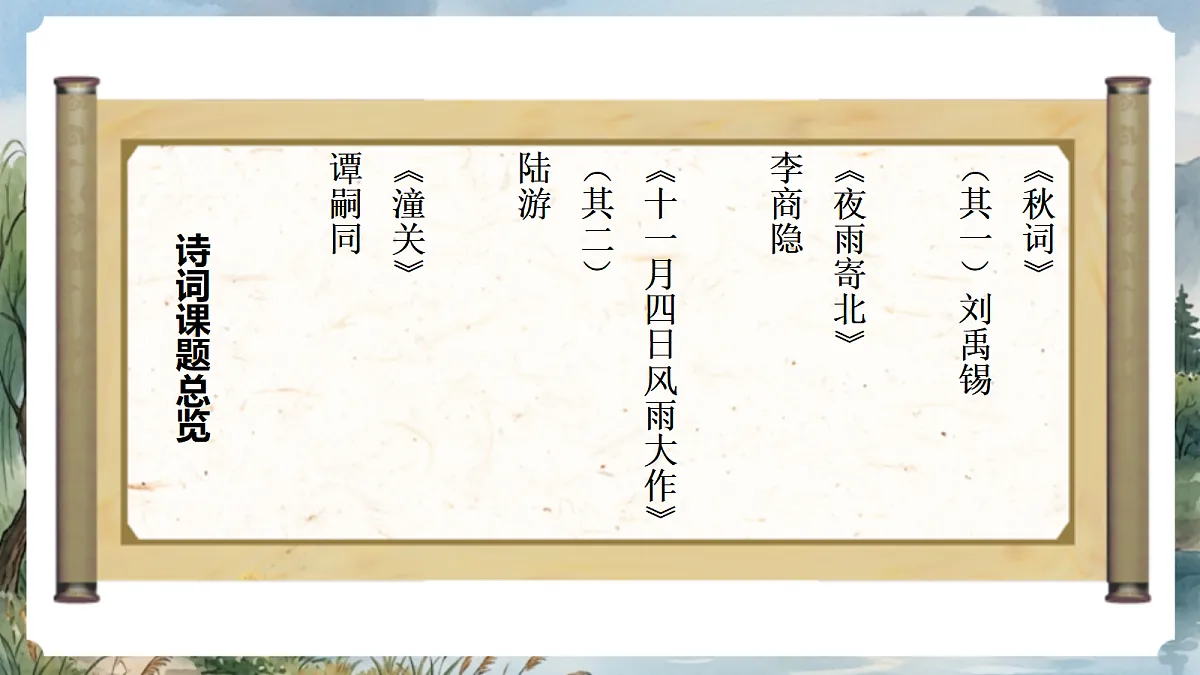 人教部编版语文七上 第六单元 课外古诗词《秋词(其一)》课件第2页