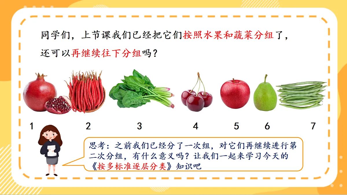(新教材)人教版数学二上1.3《按多标准逐层分类》课件第6页