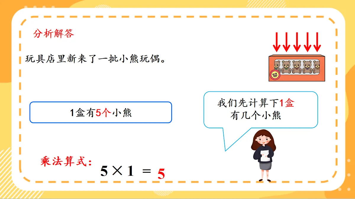 (新教材)人教版数学二上2.3《 5的乘法口诀》课件第7页