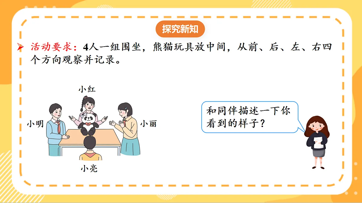 (新教材)人教版数学三上 1.1《 不同方向看同一物体》课件第6页