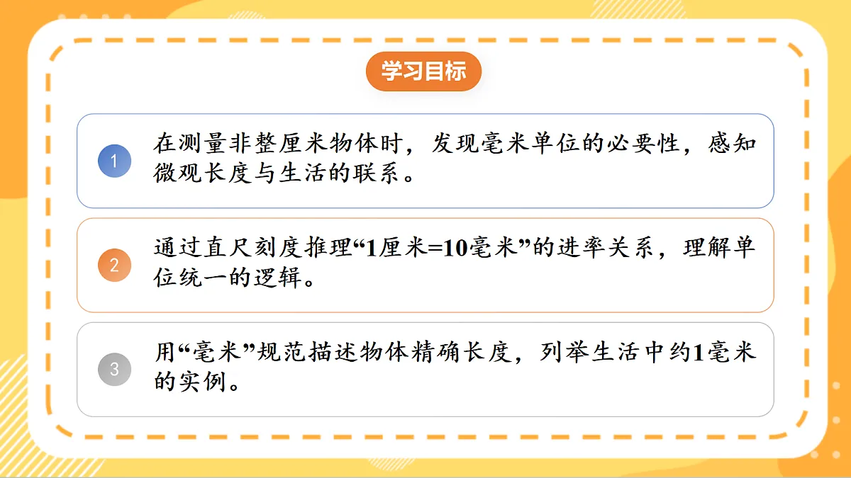 (新教材)人教版数学三上 3.1《 毫米的认识》课件第2页
