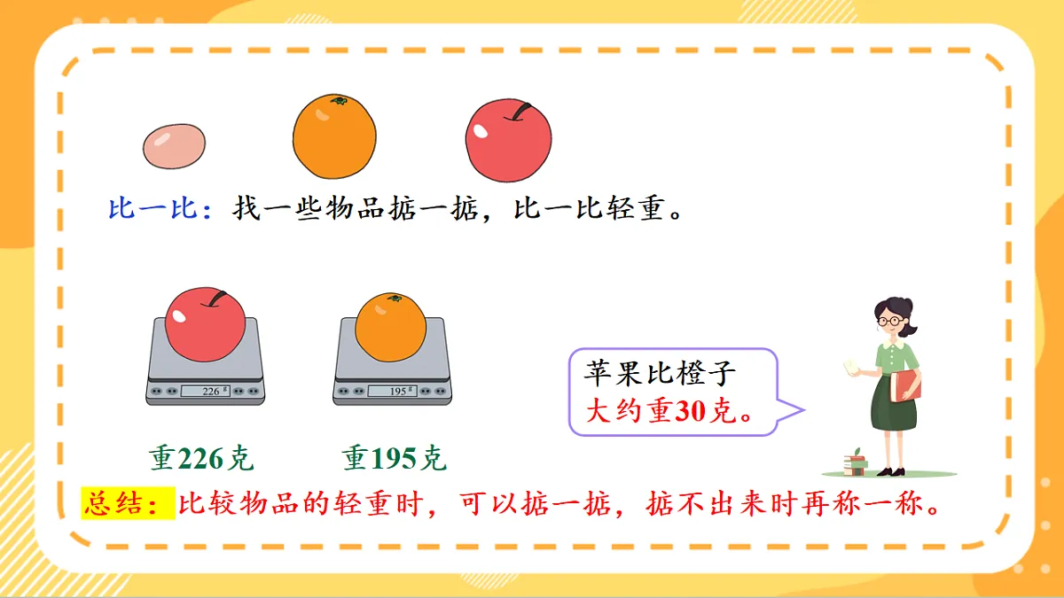 (新教材)人教版数学三上曹冲称象的故事 第2课时 《 称重我很行》课件第7页