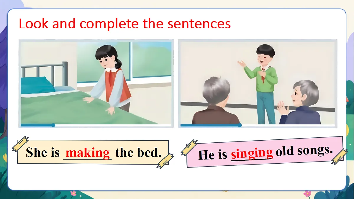 (新教材)人教版PEP英语四上Unit 4《 Helping in the community》PB B Read and write & C Reading time 课件第5页