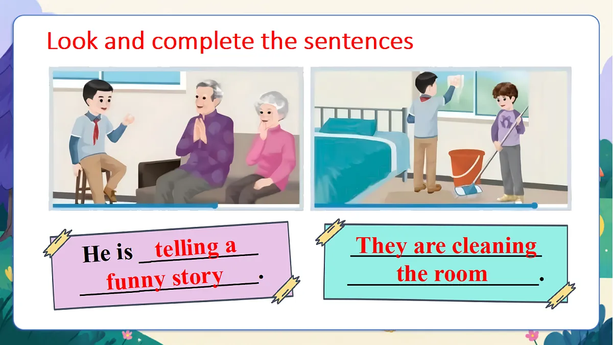(新教材)人教版PEP英语四上Unit 4《 Helping in the community》PB B Read and write & C Reading time 课件第6页