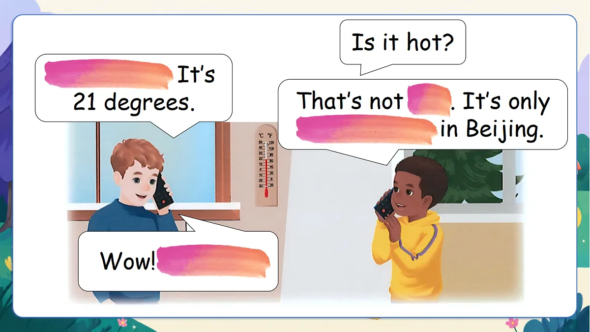 (新教材)人教版PEP英语四上Unit 5 《The weather and us》 PA Let's learn 课件第7页