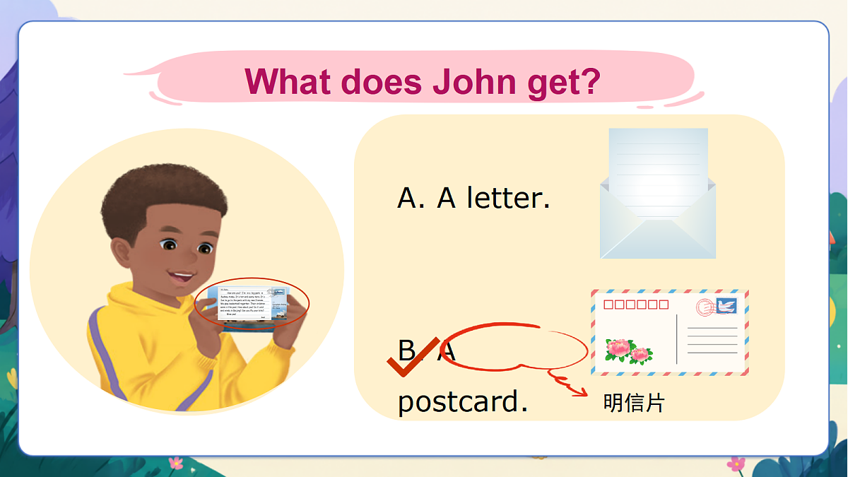 (新教材)人教版PEP英语四上Unit 5 《The weather and us》B Read and write & C Reading time课件第7页