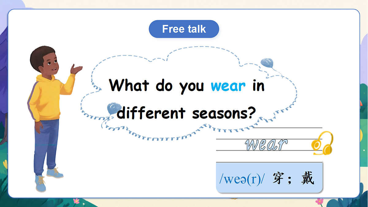 (新教材)人教版PEP英语四上Unit 6 《Changing for the seasons》PA Let's talk 课件第5页