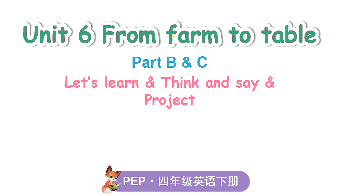 第5课时 B Let's learn & Think and say & C Project第1页