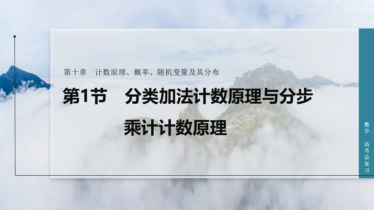 第1节 分类加法计数原理与分步乘法计数原理第1页
