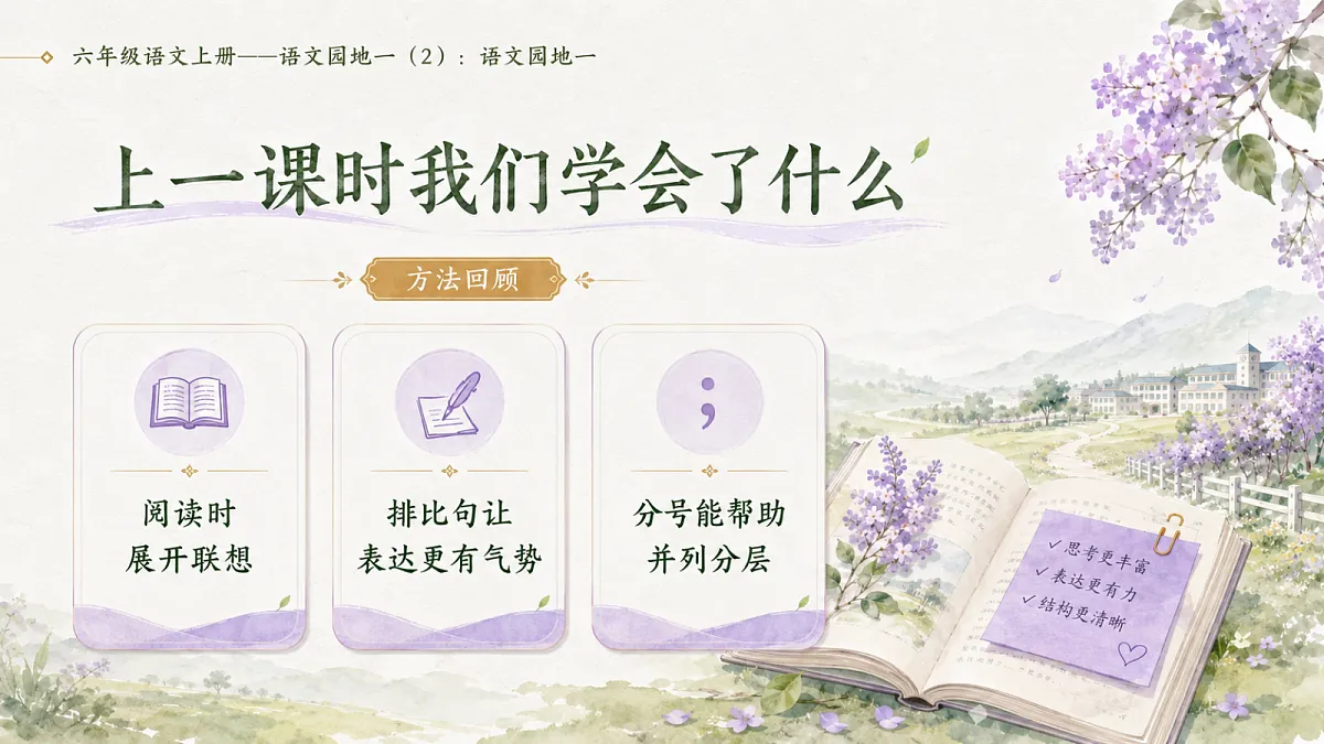 小学六年制统编教材系列课件——六年级语文上册:语文园地一(2)第2页