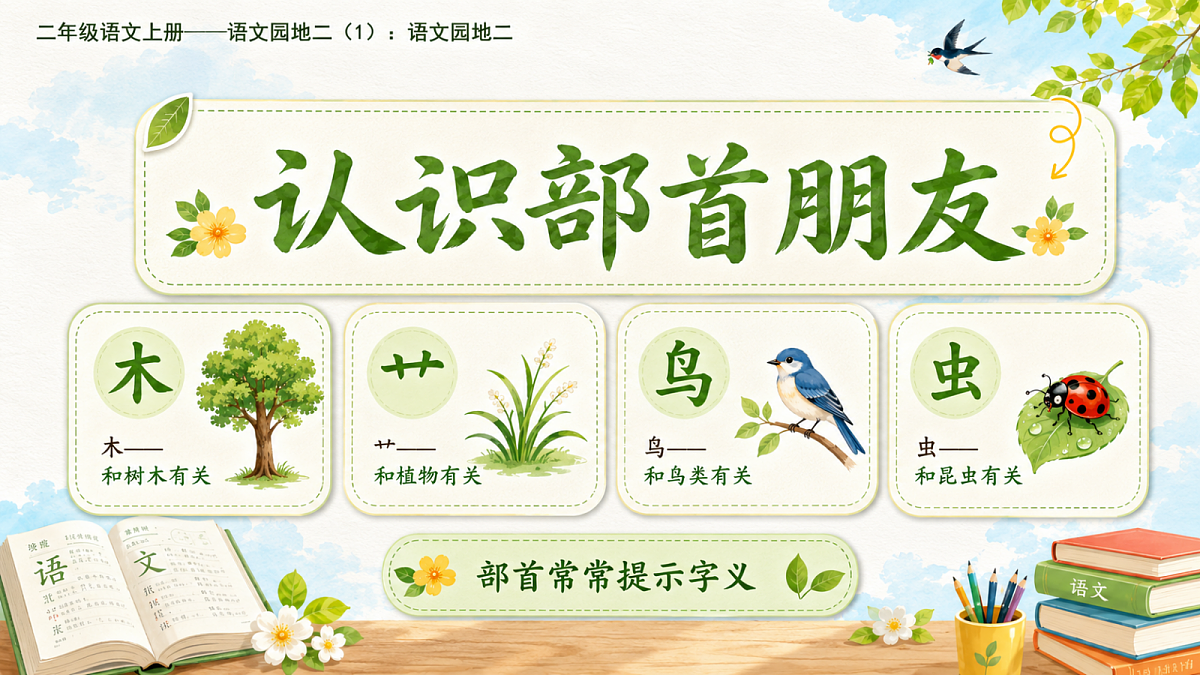 小学六年制统编教材系列课件——二年级语文上册语文园地二(1):语文园地二第6页