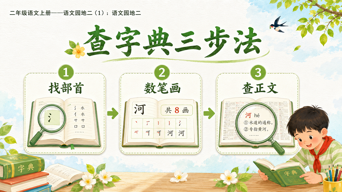 小学六年制统编教材系列课件——二年级语文上册语文园地二(1):语文园地二第7页