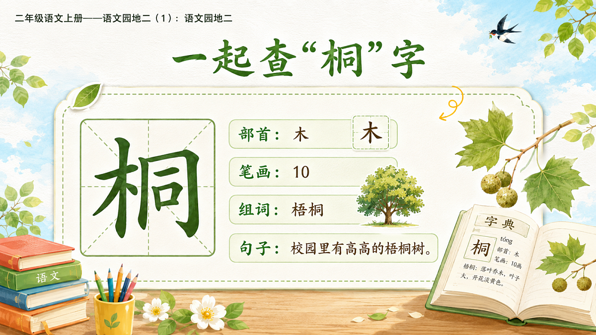 小学六年制统编教材系列课件——二年级语文上册语文园地二(1):语文园地二第8页