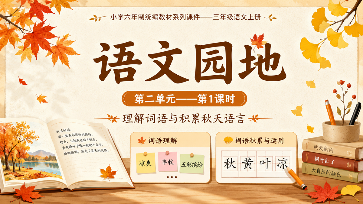 小学六年制统编教材系列课件——三年级语文上册:语文园地(1)第1页