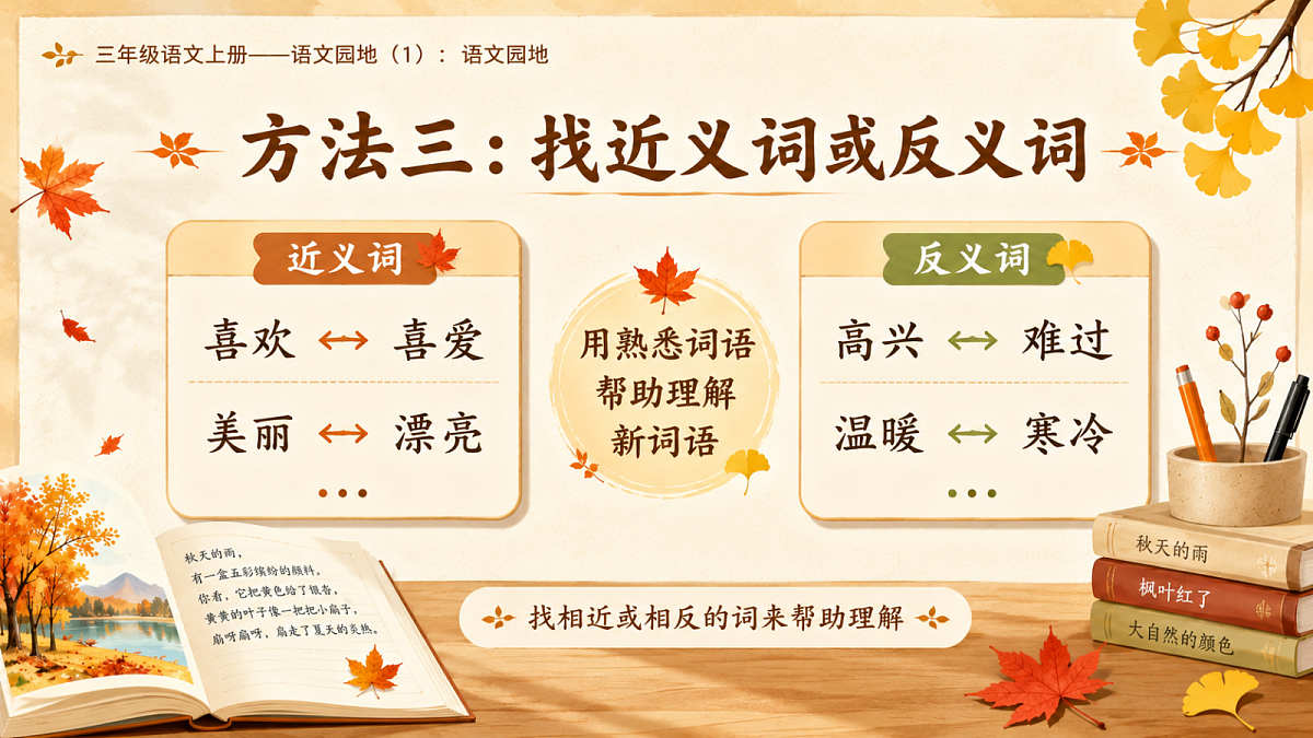 小学六年制统编教材系列课件——三年级语文上册:语文园地(1)第7页