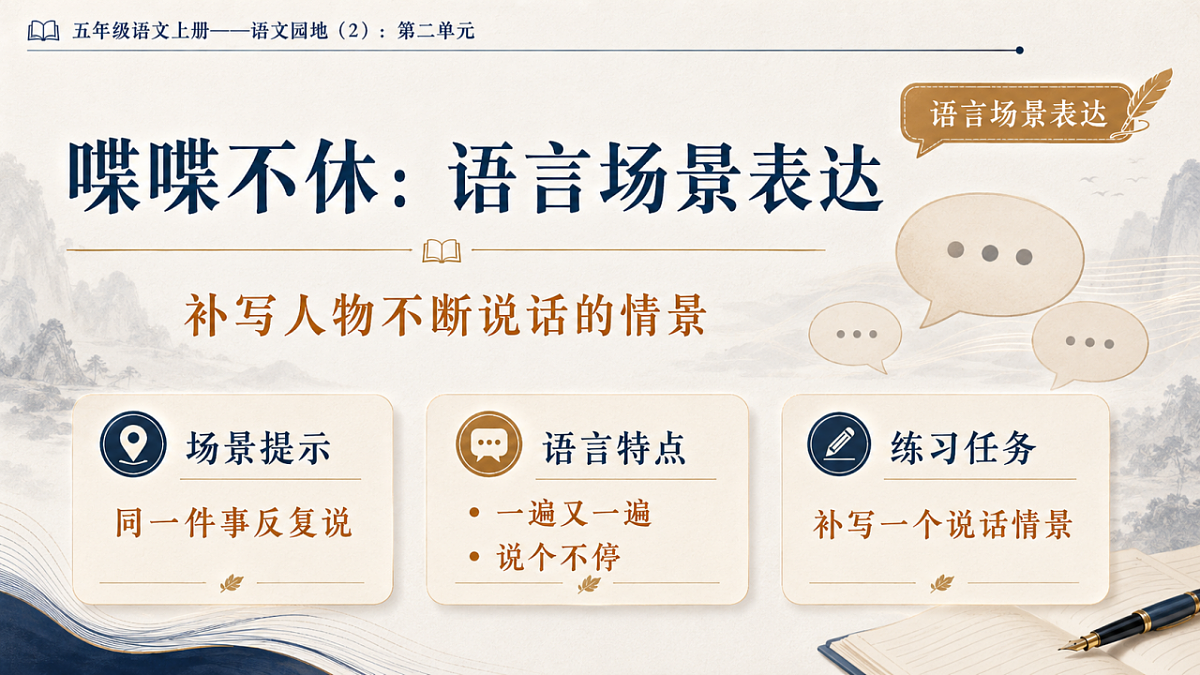 小学六年制统编教材系列课件——五年级语文上册:第二单元语文园地(2)第7页