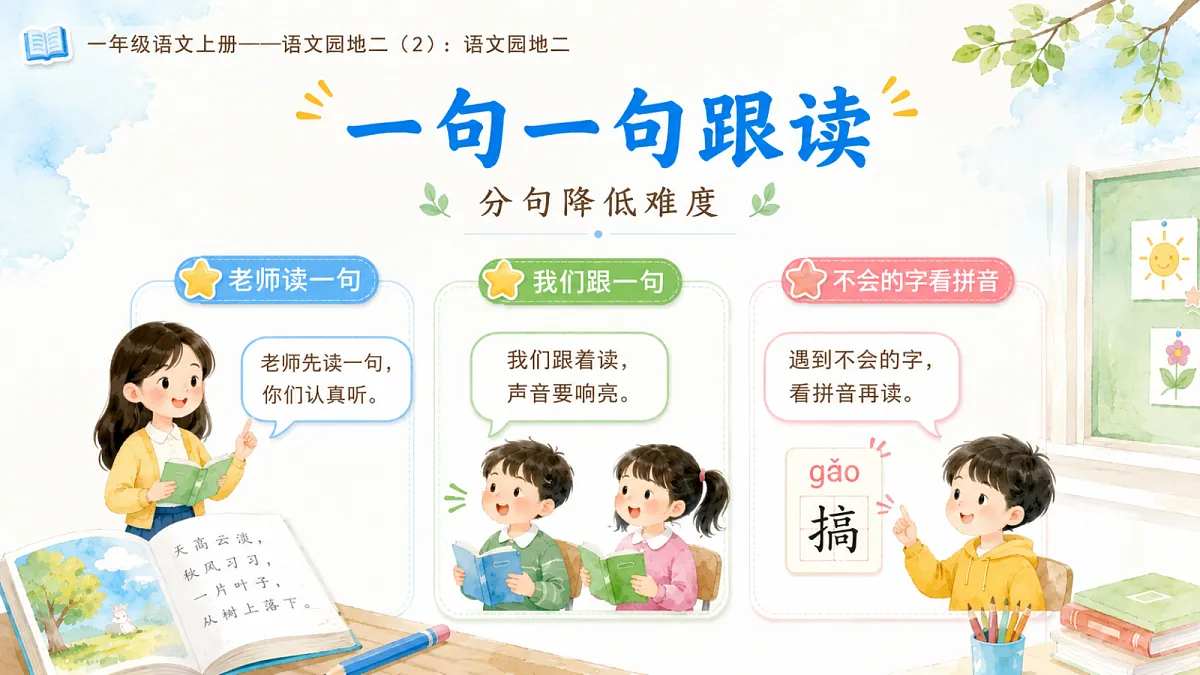 小学六年制统编教材系列课件——一年级语文上册语文园地二(2):语文园地二第7页