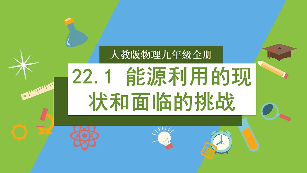 人教版物理九年级全册22.1《 能源利用的现状和面临的挑战》(教学课件)第1页