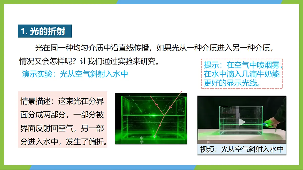 人教版物理八上4.4《光的折射》 (教学课件)第7页