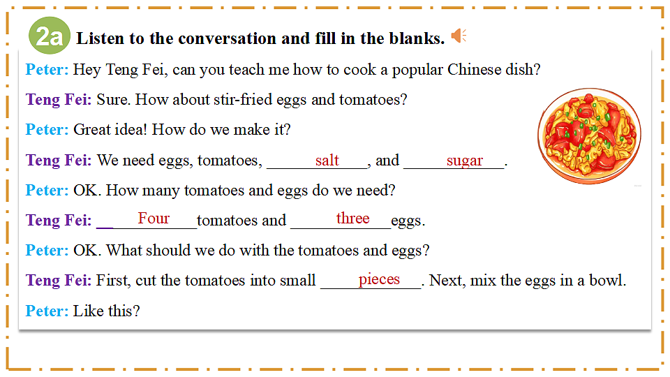Unit 5 What a Delicious Meal! Section A(2a-2d) - 八年级英语上册 同步教学课件(人教版2024)第6页