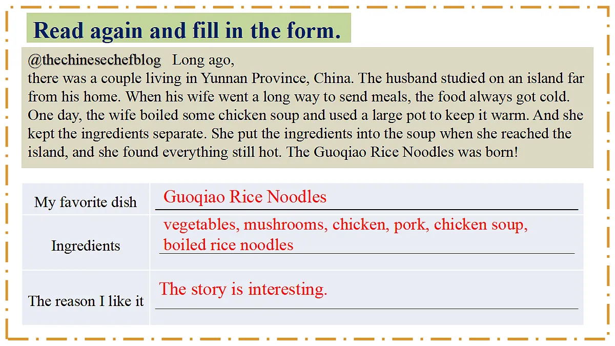 Unit 5 What a Delicious Meal! Section B(3a-3c) - 八年级英语上册 同步教学课件(人教版2024)第8页