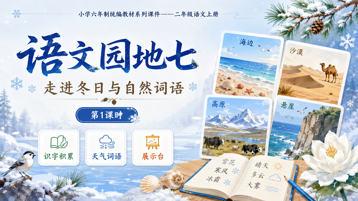 小学六年制统编教材系列课件——二年级语文上册:语文园地七(1)第1页
