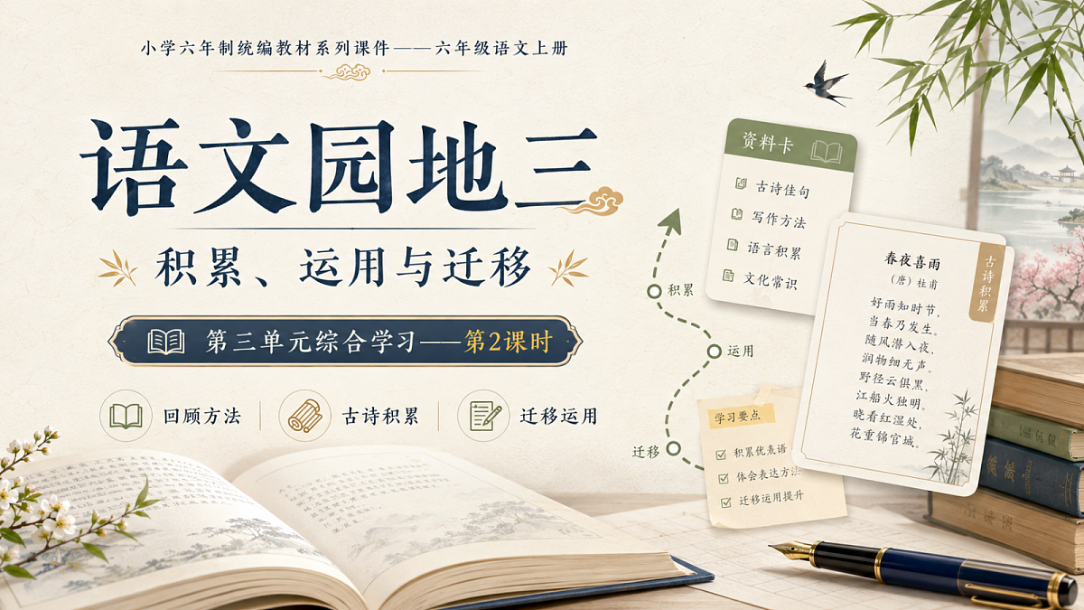 小学六年制统编教材系列课件——六年级语文上册:语文园地三(2)第1页