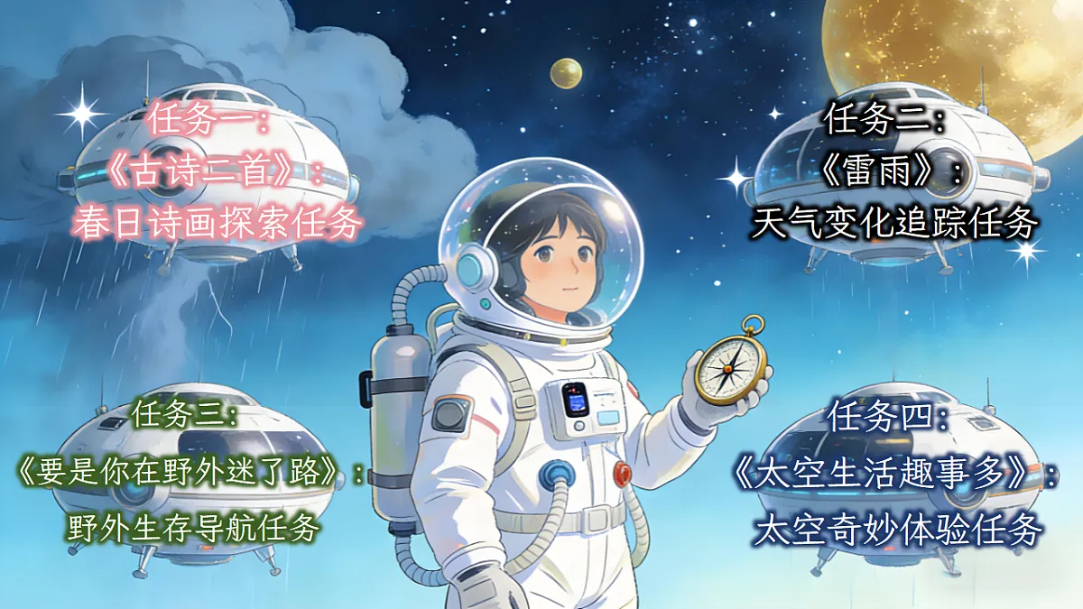 二下 六单元 ④《太空生活趣事多》第2页