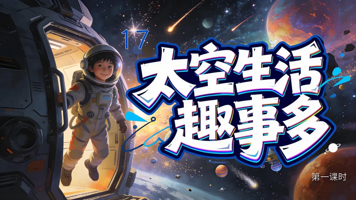 二下 六单元 ④《太空生活趣事多》第4页
