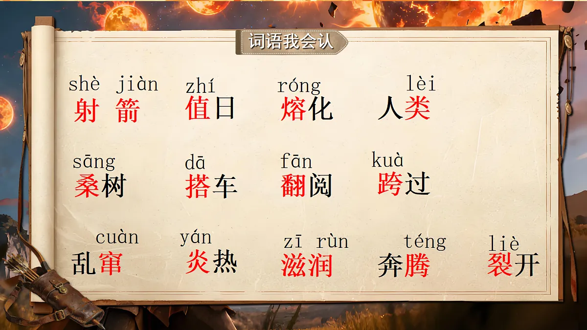 二下第八单元《羿射九日》.pptx。第8页