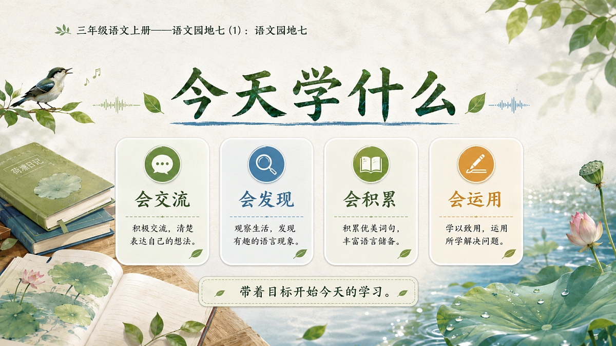 小学六年制统编教材系列课件——三年级语文上册:语文园地七(1)第2页