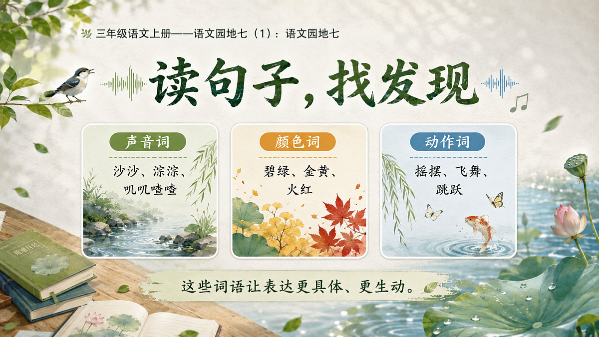 小学六年制统编教材系列课件——三年级语文上册:语文园地七(1)第7页